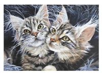 realistisches Katzenportrait Acryl Grunwald